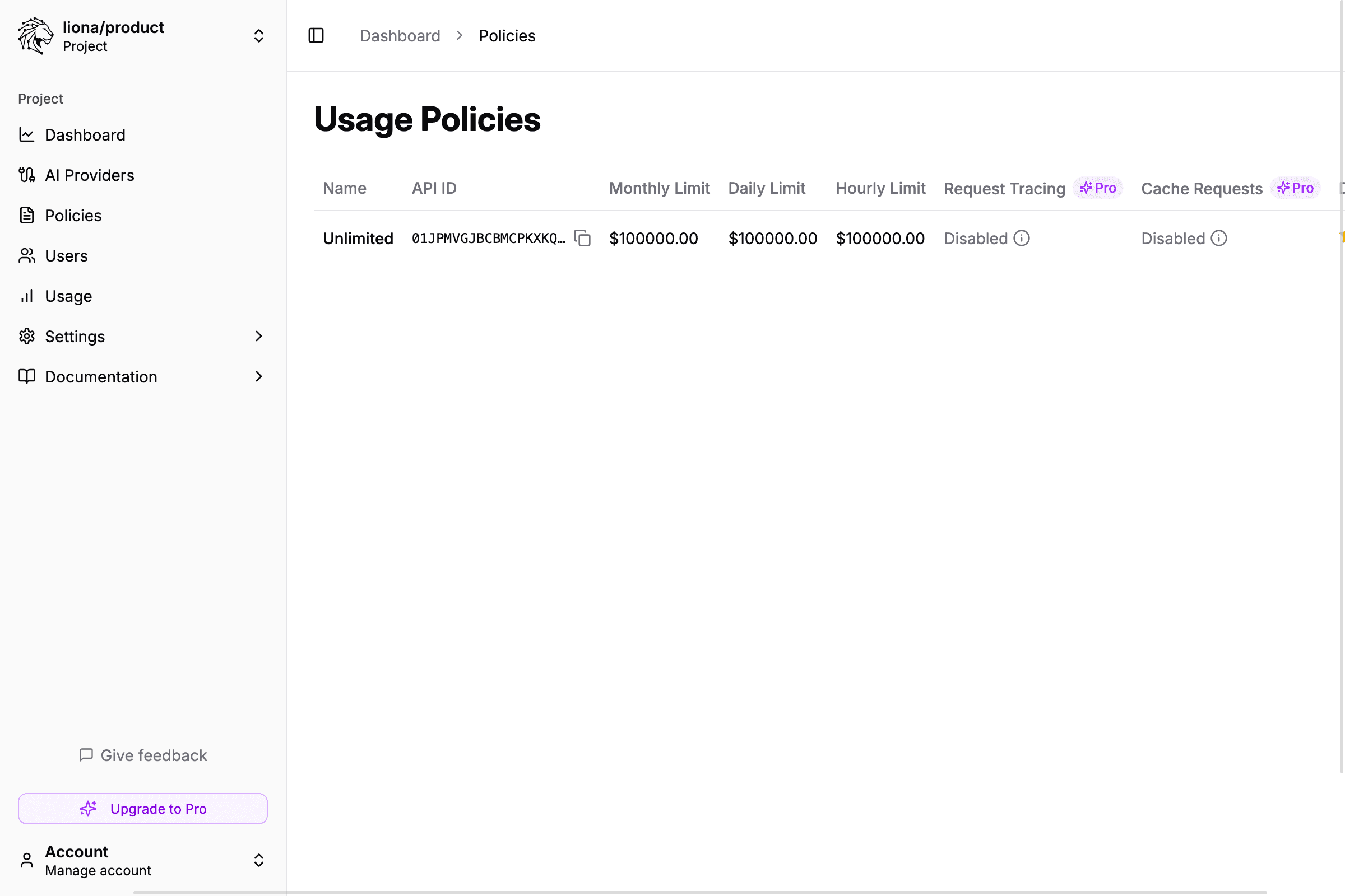 Navigate to Policies